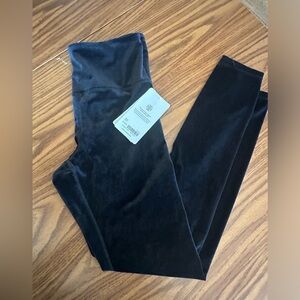 Athleta black velvet leggings